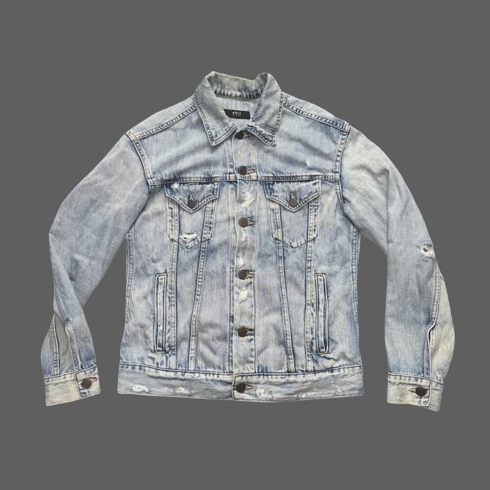 ABLE Light Wash Denim Trucker Jacket Women's Medium